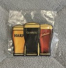 Guinness Harp Smithwick’s Beer Pint Glass Enamel Pin Irish Breweriana New Unused — photo 1