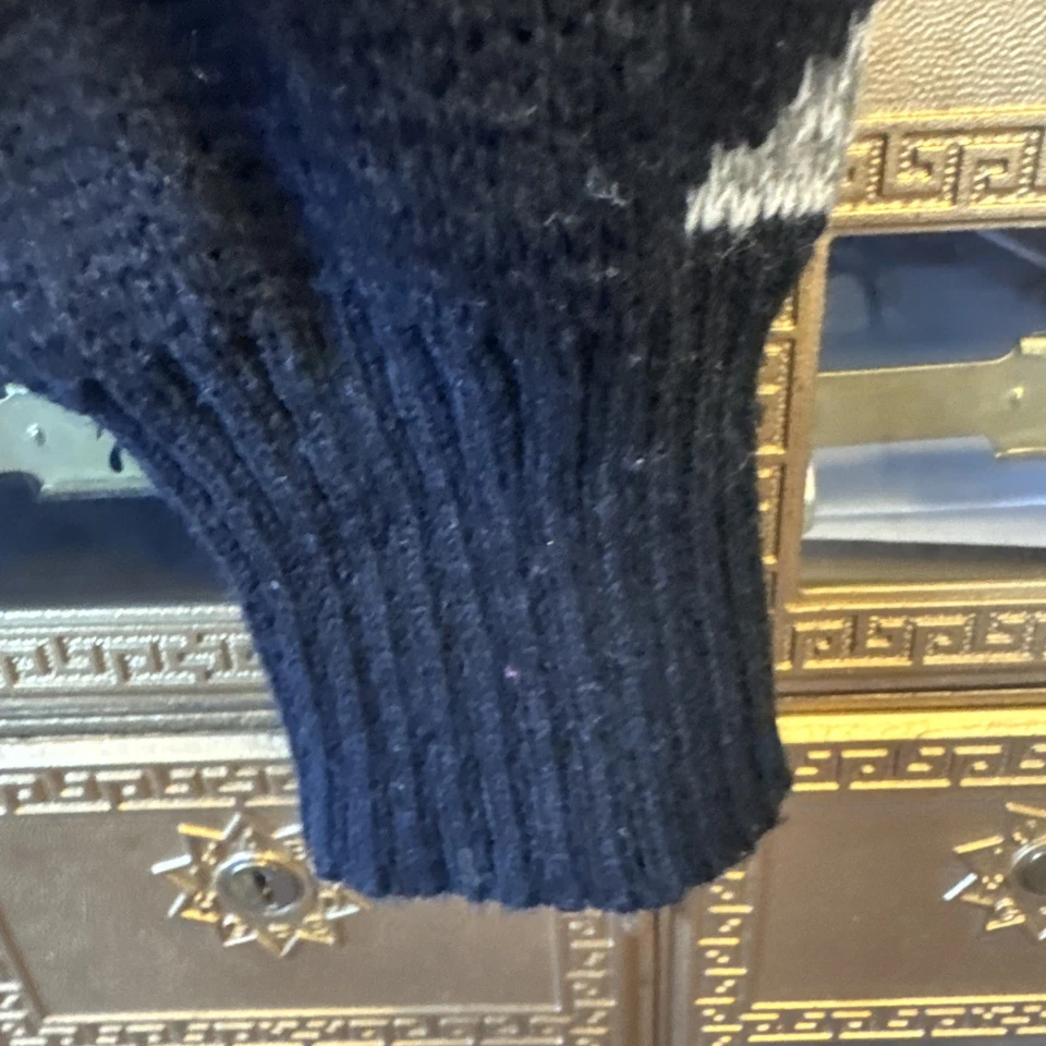 Suéter Geométrico Vintage Weeds Años 80, Talla Pequeña Cuero Lunares, Círculos y Zigz Foto 4 de 4