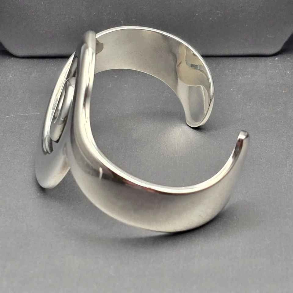 James Avery Sterling Silver Avant Swirl Cuff Bracelet 6.25" Retired 51g Statemen - Image 2 of 4