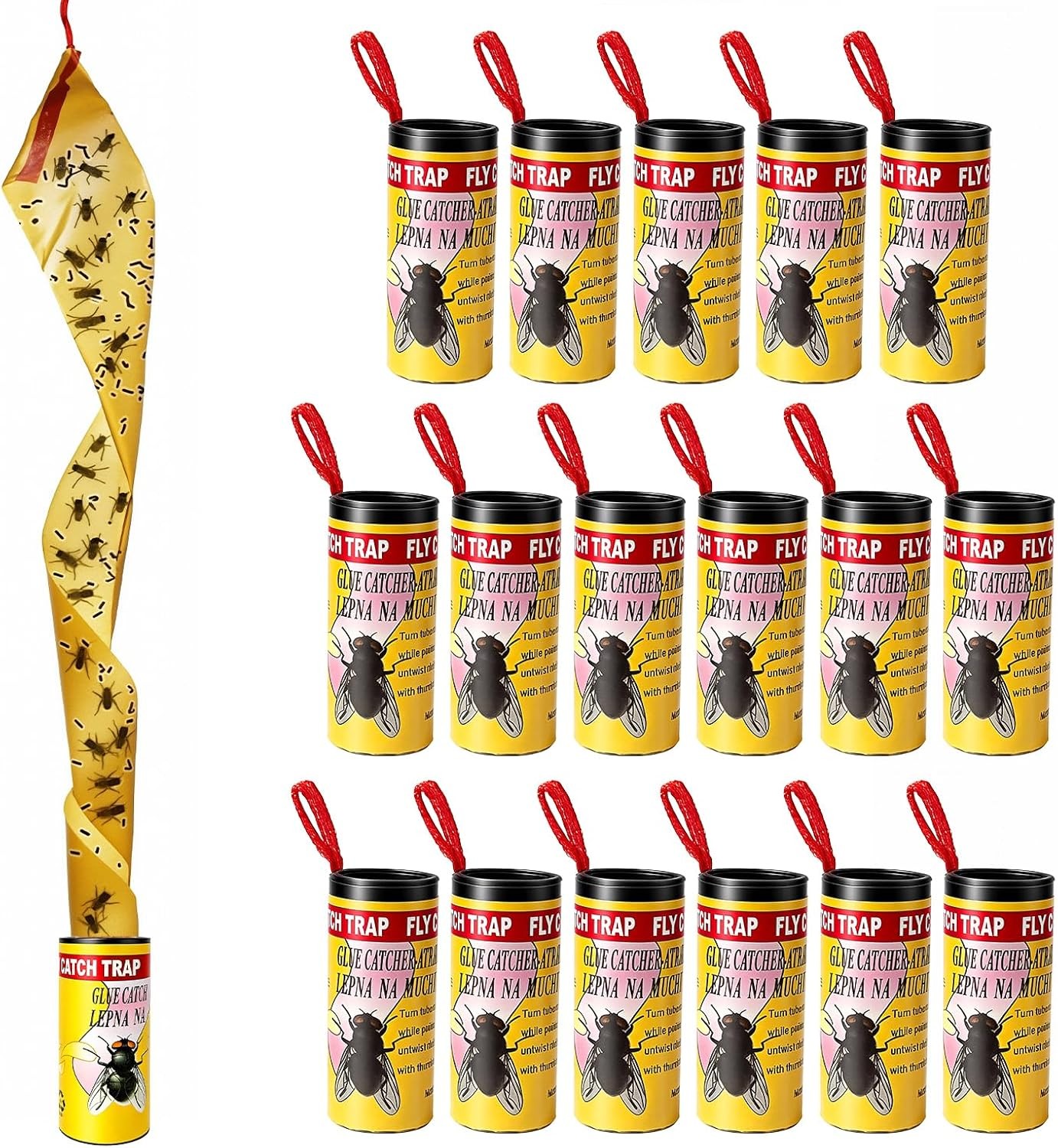 Fly Trap 18 Pcs Fly Paper Indoor Fruit Fly Catcher Sticky Traps for Home - Image 4