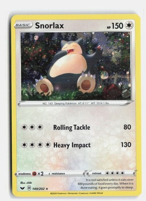 Snorlax - 140/202 (Cosmos Holo) 140/202 Blister Exclusives Holo Promo Pokemon NM