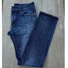Uniqlo Slim Straight Low Rise Jeans Dark Wash Kaihara Denim 31x34 321-172728