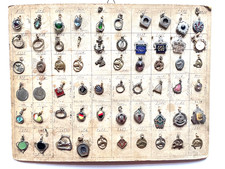 Rarität groß antik original Musterkollektion -Tafel Schmuckwarenhändler Juwelier