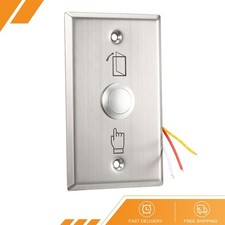 Door Release Button Push to Exit NO/NC/COM Switch 115mmx70mm 36V 3A Steel
