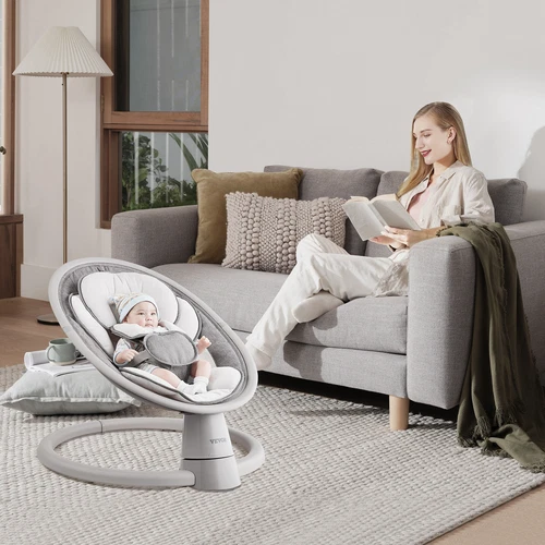 VEVOR Columpio para Bebés con 5 Velocidades Control Remoto 690 x 610 x 520 mm - Imagen 8 de 12