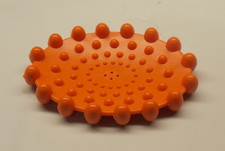 Orange 3 1/2"x 5" Oval with Bubbles Bar Soap Dish Flexible Plastic