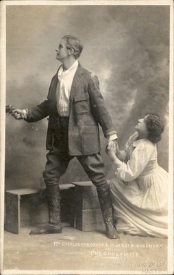 Acting Theatre Scene Chas Fancourt Ruth Shepherd Hastings Eng Studio c1910 RPPC