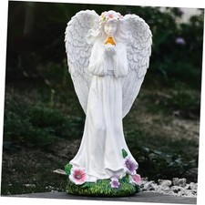 Solar Angels for Outside Garden, Angel Statue with Bird for Angel with Bird