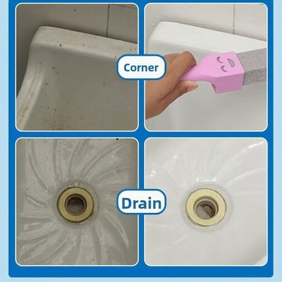 Grauer Bimsstein für Toilettenschüssel Schrubber mit Komfortgriff 15 x 3,5 x 2