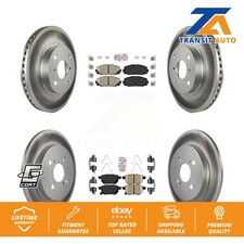 Front Rear Ceramic Pads And Coated Disc Brake Rotors Kit For Toyota Yaris