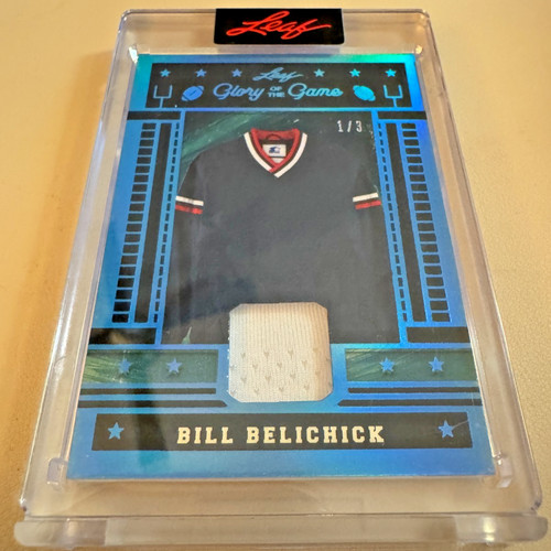 Bill Belichick #GU-4 2025 Leaf Glory of the Game Used card