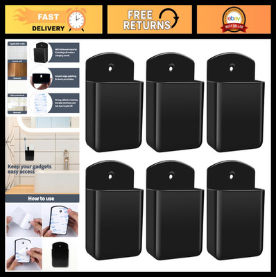 6 PCS Wall Mount Remote Control Holders, Self-Adhesive Organizer for TV & AC, Bl