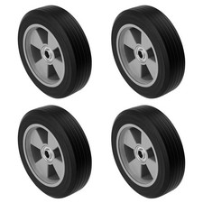4 PCS 8 Inch Solid Rubber Tires Hand Truck Dolly Wheels Solid Rubber Tire for...