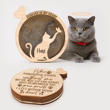 Personalized Cat Memorial Gifts - Hair Keepsake Box Wooden , Pet Fur wood