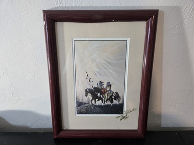 William Rabbit Hand signed Men of Honor Art Framed  12 x 15
