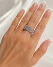 Vintage Estate Tiffany & Co Sterling Silver 925 Mesh Band Ring Sz 7.5 9.3mm Wide