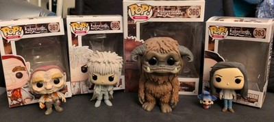 Funko Pop Labyrinth 30th Anniversary Set of 4 - Sarah/Worm, Ludo, Jareth, Hoggle