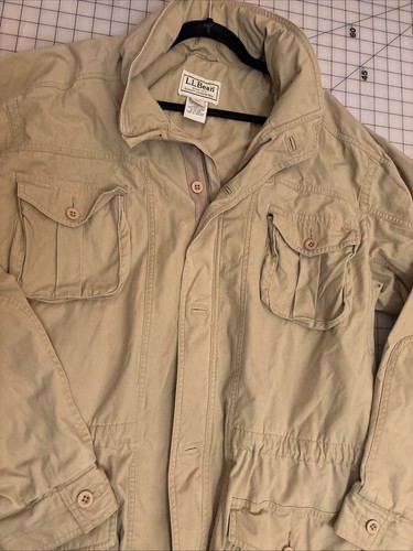 L.L. Manteau veste de campagne BEAN kaki cargo CFD5 capuche zippée intégrale homme taille XL HAUT - Photo 2/21