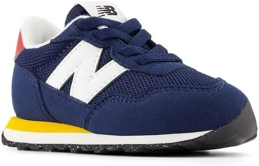 New Balance Kids 237 Bungee Sneaker,NB NAVY/VARSITY GOLD, 2W Infant (0-12Month) - Imagem 2 de 4
