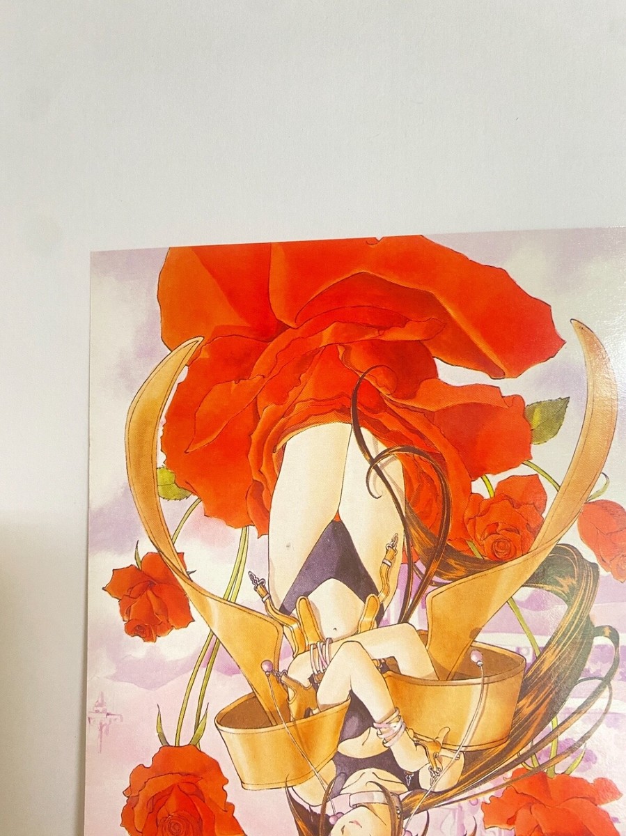 harue❀カードサイズ御守り絵画❀白福梟 Peorth Oh My Goddess Limited Art Postcard 1995 Japanese Red