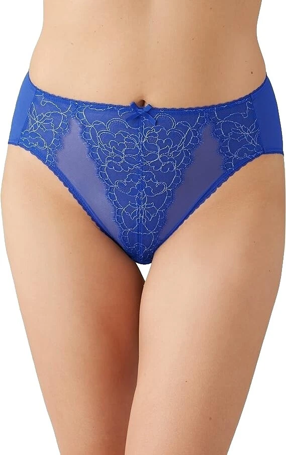 Nylon Floral Regular Size L Brief Panties for Women