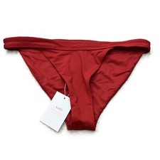 NEW Andie Red Cheeky High Cut Banded Bottom Bikini Swimwear Size Medium