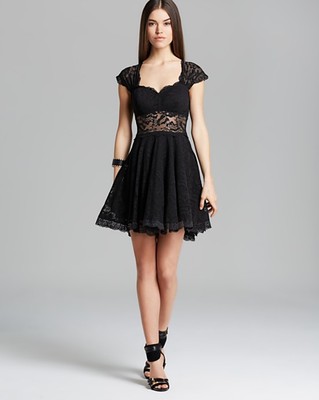 sheer lace applique dress Bateau-Neck Long-Sleeves Allover Lace Applique Pleated Sheer A-Line We –  Laxag