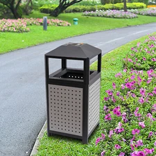 Industrial Waste Container Outdoor Trash Can Garbage Enclosure Build-in Ashtray
