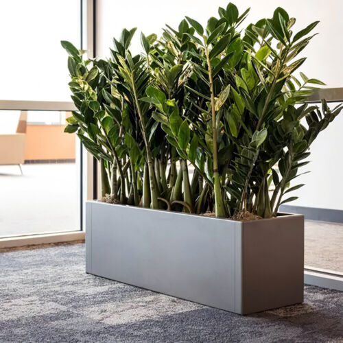 Zinc Galvanised Steel Trough Planter Plant Pot Outdoor Balcony Box Drainage Hole - Picture 7 of 57
