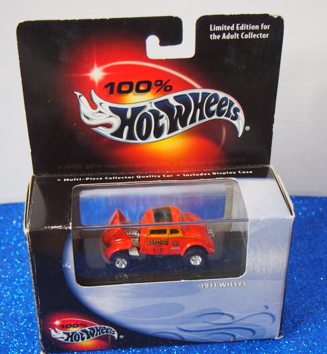 Hot Wheels 100% Red 1933 Willys, Black Box, K.S. Pittman Real