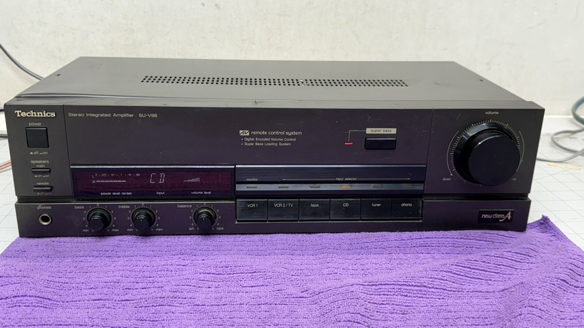 Vintage Technics SU-V98 Class-A Integrated Amplifier No Sound On