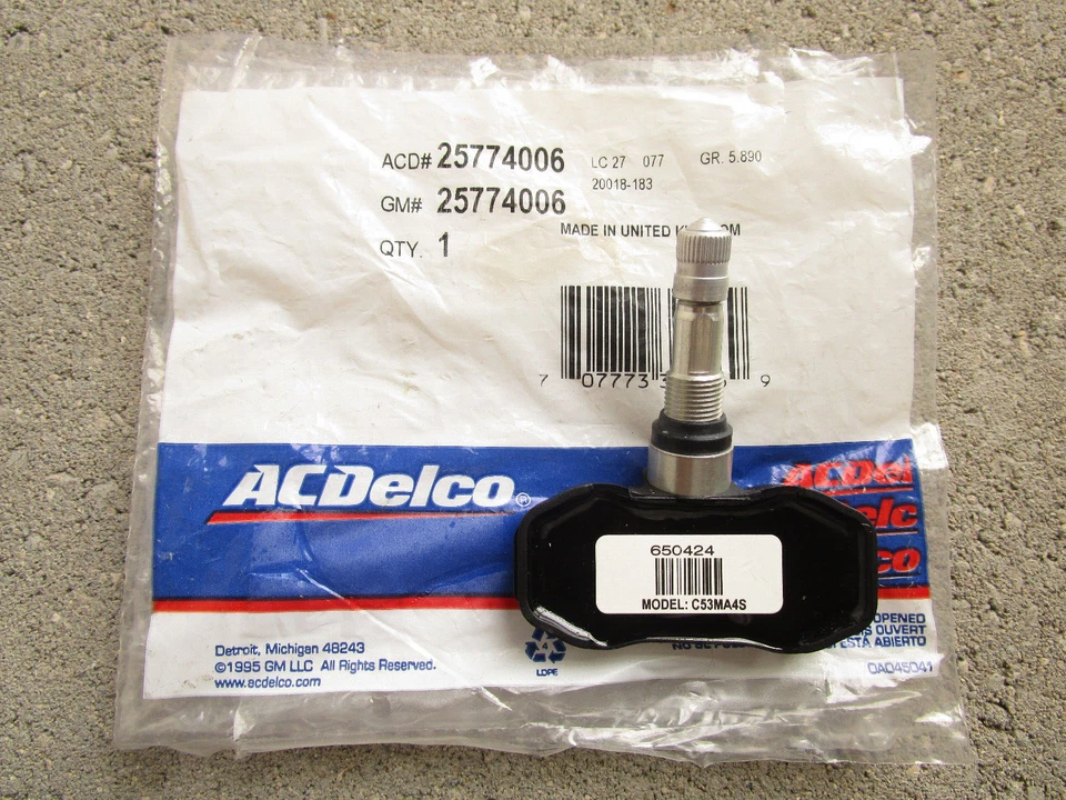 04 - 09 GM CHEVY GMC SISTEMA DE MONITOREO DE PRESIÓN DE NEUMÁTICOS SENSOR KIT CANTIDAD 1 OEM NUEVO Foto 3 de 3