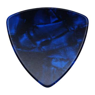 Celluloid Dark Blue Pearl Guitar Pick - 0.71mm Medium Gauge 346 Rounded Triangle