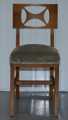 VERY RARE PAIR OF RRP £22,000 HERMES PARIS CHERRY WOOD CHAIRS LUXURY PREMIUM - Picture 11 of 12