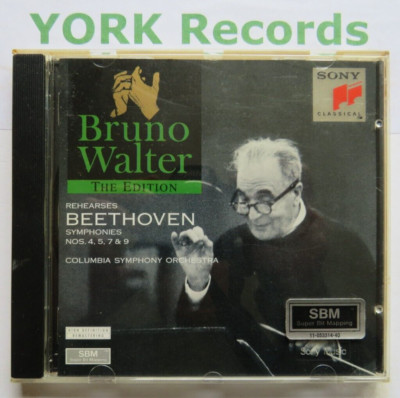 BEETHOVEN - Walter Rehearses Symphonies Nos 4 5 7 & 9 Columbia S - Ex CD Sony