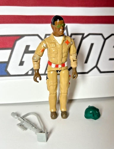 GI Joe Doc v1 1983 *BROKEN CROTCH, Nice Paint, AP accessories* Vintage ARAH Orig