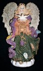 SALE VIBRANT DETAILED ANGEL w/ WIDE WINGSPAN HOLDING WHITE "BIRD OF PEACE"