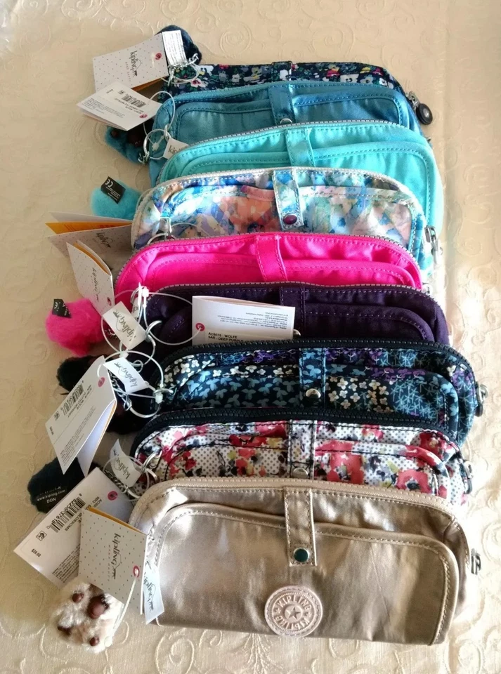 NUEVO CON ETIQUETAS Kipling Wolfe Bolsa para Lápices Estuche Suave Metálico Estampado Floral Sólido - Nuevo Añadido Foto 4 de 4