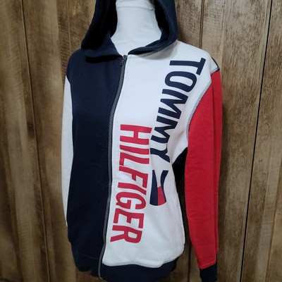tommy hilfiger red white and blue jacket womens
