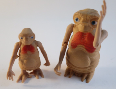 Vintage E.T. THE EXTRA TERRESTRIAL Wind Up Toy & Extension Neck