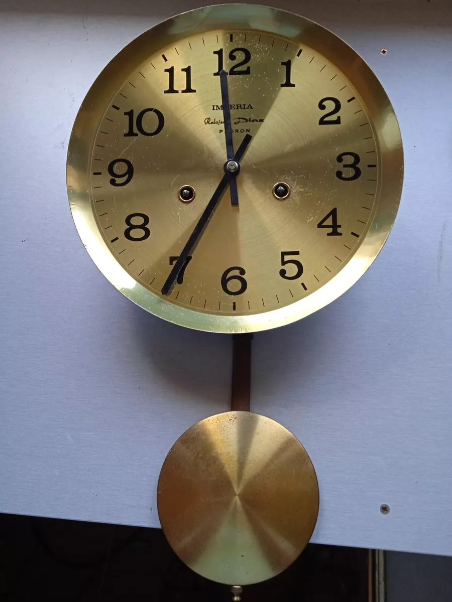 Antiguo reloj de pared mec nico con campanadas funciona eBay
