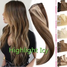 Long  Short Clip In Real Remy Human Hair Extensions Full Head Full Head Weft US