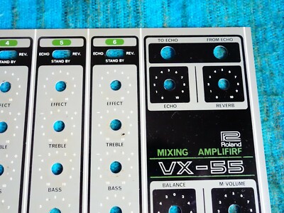 Roland VX-55 Mixing Amplifire Original Front Panel 70's Rare