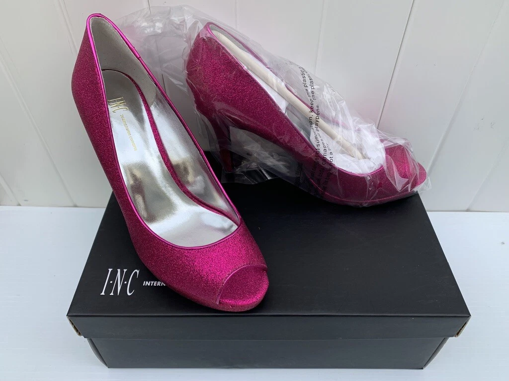 Hot pink peep toe cheap pumps