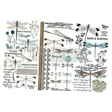 Redesign with Small Transfers Spring Dragonfly 3 Sheets,6"x12" 655350653392 
