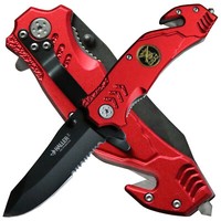 "Haller Rescue Taschenmesser \"V\" Teilwellenschliff Rettungsmesser GüRtelclip"