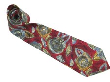 Evan Picone Elegant Dark Red 100 Silk Tie Necktie 60" NICE