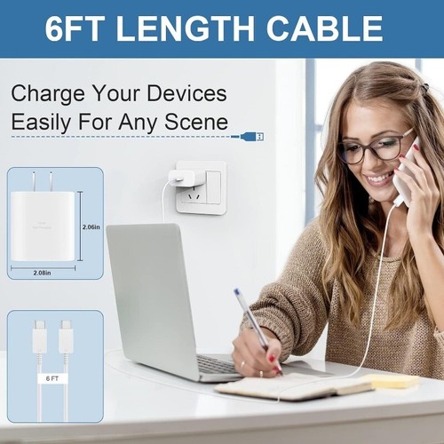 45W Super Fast Charging Type-C Charger Adapter For Samsung S24 Ultra S23 S22 S21 - Picture 9 of 20
