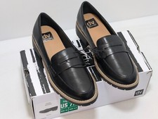 Dolce Vita 'Crisp' Classic Penny Loafer / Lug Sole, Block Heel Black NIB DV