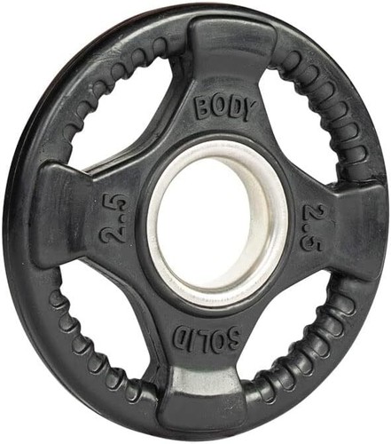 Body-Solid Rubber Coated Olympia Hantelscheibe (1), mit Anti-Rutsch-Griff - Bild 5 von 16